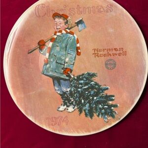 Norman Rockwell Christmas Plates 1974